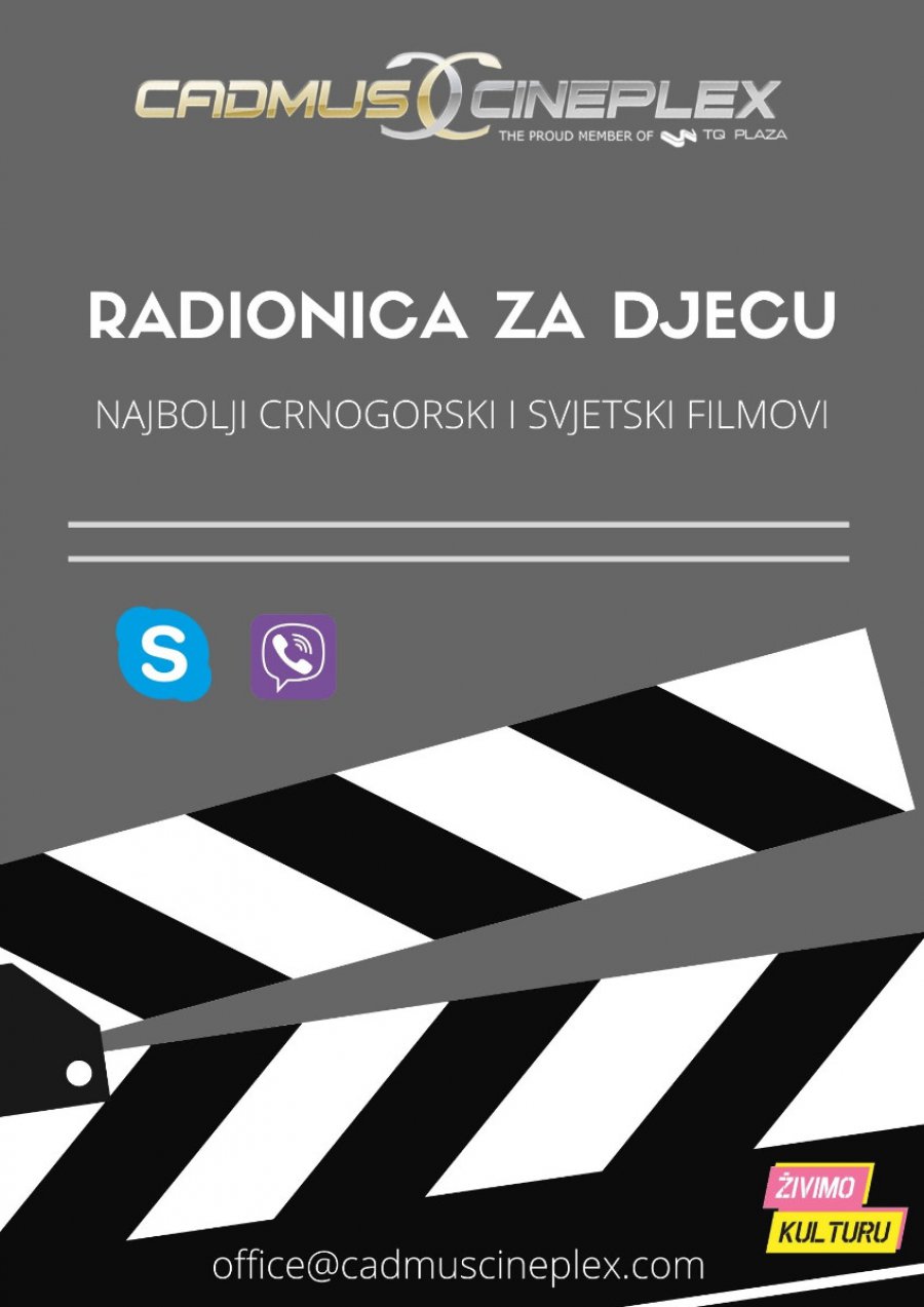 Radionice za djecu - Najbolji crnogorski i svjetski filmovi
